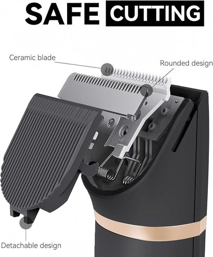 Cat Grooming Clippers Kit with Paw Trimmer, 3 in 1 Electric Pet Hair Trimmer Supplies for Thick Matted Hair, Heavy Coat Butt Shaver Cat Razor Fur Trimmer for Dogs at Home (Black)