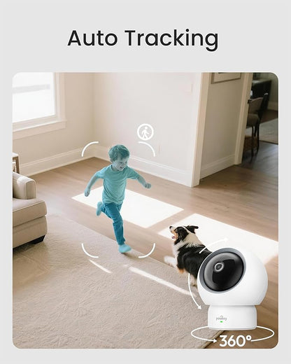 youkey 2.5K Indoor Camera, No Monthly Fees, Pan-Tilt, 360° Dog/Pet Camera for Home Security with Phone App, 5G/2.4G WiFi 6, Human/Pet/Baby Crying Detection, Auto Tracking, Two-Way Audio, Night Vision