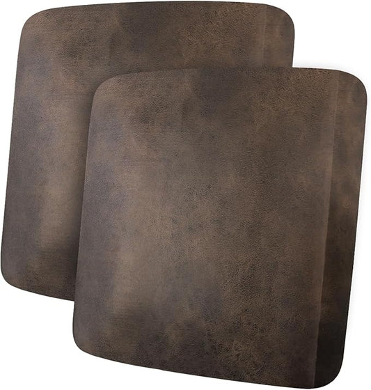 ANARACHON Leather Look Couch Cushion Covers Sofa Seat Slipcovers Sets Couches Furniture Protector for Sectional Armchair Loveseat Pets Kids Stretch Spandex Fabric (2 Cushion Loveseat, Brown)