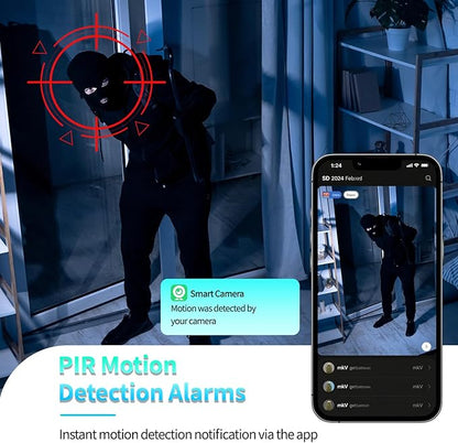 Mini Indoor WiFi Camera Home Security Room Body Cameras Nanny Cam Small Smart Home Outdoor Cams Pet Dog Baby Camera HD House Portable Camaras Motion Detection Night Vision Cam No Need WiFi Door Camara
