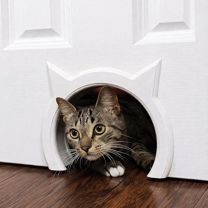 The Kitty Pass Interior Cat Door Hidden Litter Box Pet Door for cats up to 21 lbs