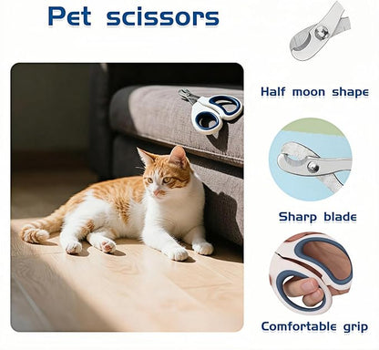 Professional Pet Nail Clipper for Cats, Dogs, Small Animals - Stainless Steel Sharp Trimmer | Quick, Clean, Painless Cutting | Mirror Polished Grooming Tool for Kittens, Puppies & More (Dark green)