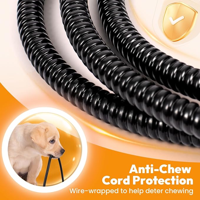 Niubya Pet Heating Pad for Dogs and Cats, Adjustable Temperature and Waterproof Pet Heated Mat with Timer, Electric Heating Pet Bed with Chew Resistant Cord and Soft Washable Cover, 20" x 16"