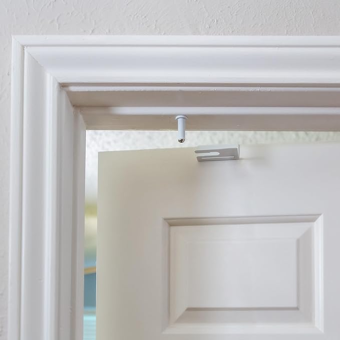 2 Pack – GlideLok Child Safety Door Top Lock | for Interior & Exterior Doors | Lock & Unlock from Both Sides | Stop Kids, Pets, Dogs & Cats from Opening Doors