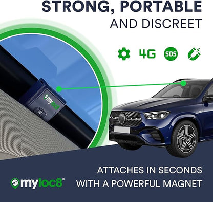 GPS Tracker for Vehicles with Magnet– 4G LTE Real-Time Location Device with App, Long Life Battery – Anti-Theft GPS Tracker for Car, Motorcycle, Scooter, Bike - (4-Mo Subscription Included)