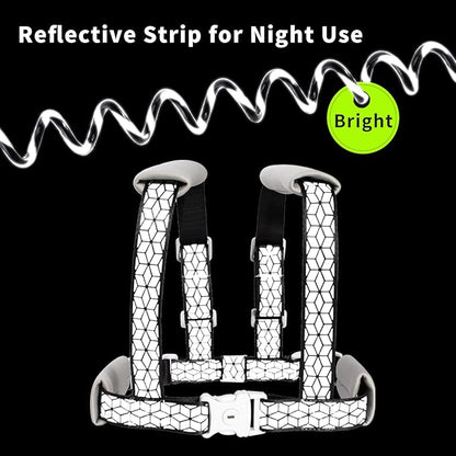 Toddler Leash & 4-in-1 Adjustable Anti-Lost Harness | Reflective Safety Strap with Wrist Link for Boys, Girls & Kids | Secure for Outdoor, Travel, Shopping, Parks