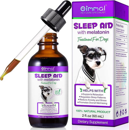 Dog Melatonin, Melatonin for Dogs, Liquid Melatonin for Dogs Supports Relaxation, Reduce Anxiety and Stress, Promotes Overall Well-Being, Dog Herbal Supplement