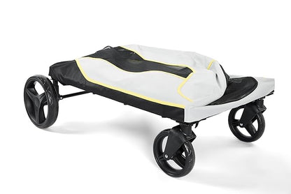 3.6x2.3x3.5Ft Dog Stroller for Large and Medium Dogs, Easy-Fold Dual Entry Pet Wagon with One-Foot Brake, All-Terrain Cart with Air Mesh for Senior Pets Up to 176 Lbs