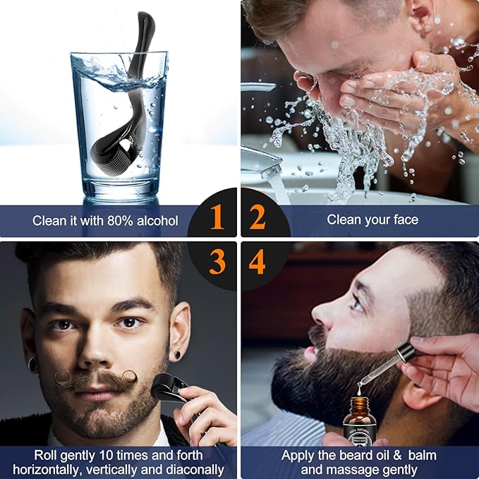 MALE GOD Beard Kit, Beard Growth Kit w/Natural Ingredients Beard Oil & Balm, Men's Care & Grooming Set w/Beard Growth Oil, Comb, Anniversary | Birthday Gifts for Men, Him, Husband, Boyfriend, Dad
