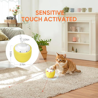 Pawingcat Cat Laser Toy Automatic Dual Laser Points Interactive Cat Enrichment Toys for Indoor Cats 3 Modes Lazer for Cats Birthday Gift