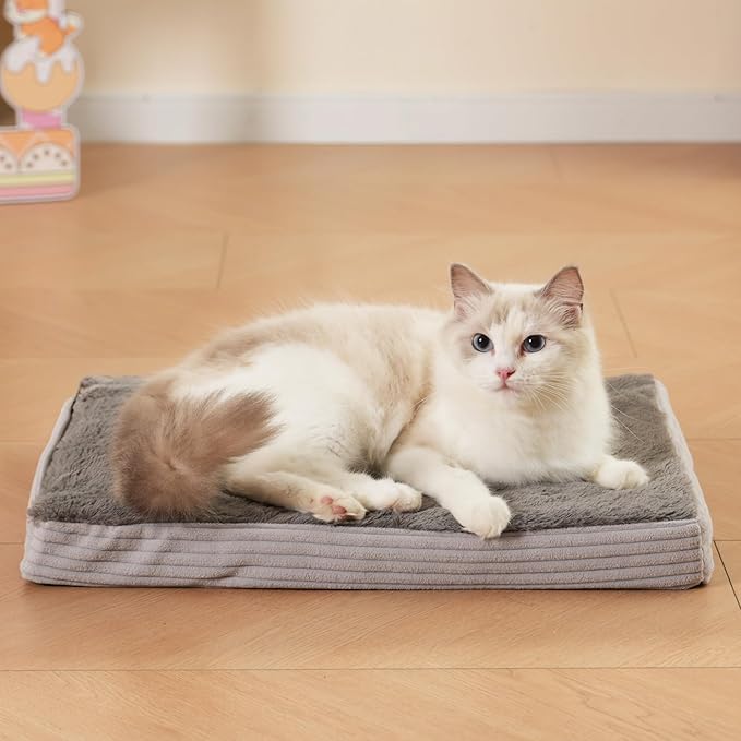Self Warming Cat Bed Self Heating Cats Puppies Mat Pet Pad for Indoor Outdoor Pets with Non-Slip Bottom Washable (20x16 Inch)
