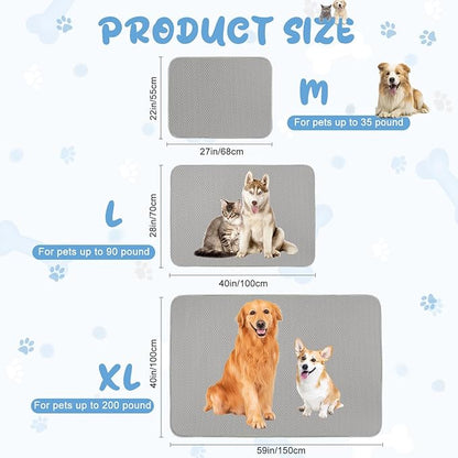 Buvlnee Summer Dog Cooling Mat Washable Ice Silk Self Cool Pad for Small Medium Large Dogs and Cats, Pet Sleeping Pad for Crate, Bed, Indoor & Outdoor Floor, Car Seats