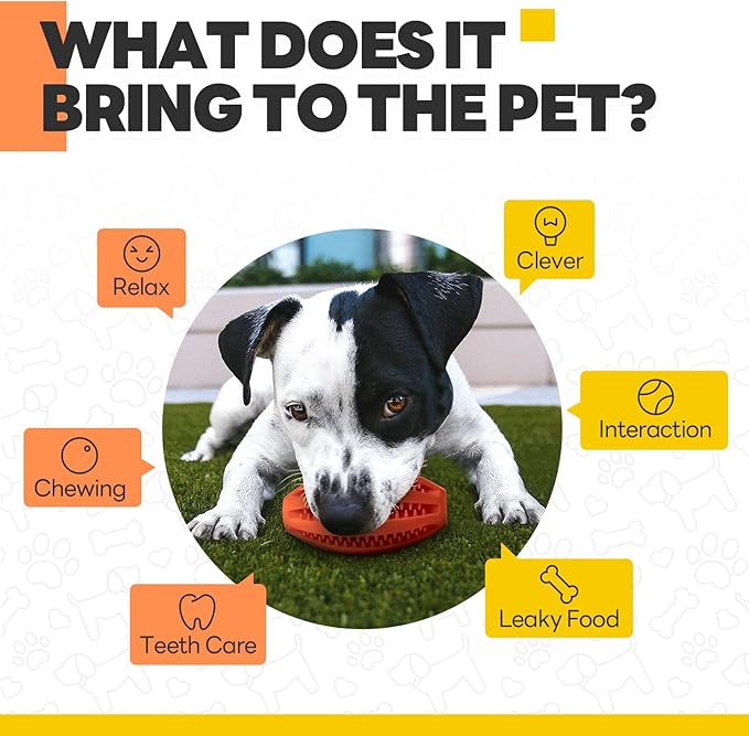 Volkee Puzzle Toy for Small & Smart Dogs, Interactive Chew Toys for Boredom, Enrichment Toys to Keep Them Busy, Treat Dispensing Ball for Puppy Dog Teething and Training(1 Yellow+1 Orange)