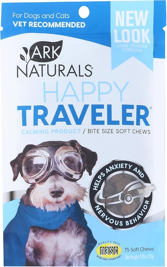 Ark Naturals Happy Traveler Calming Chews for Dogs, Single Pack