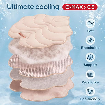 Vagascape Dog Cooling Mat, Washable Pet Cooling Mat, 47" x 45" Thick & Durable Large Cooling Mat for Dogs, Portable Foldable Premium Cooling Pad for Indoor, Outdoor, Travel, Camping, Patio and Beach
