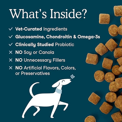 Fera Pets Dog Multivitamin Chews with Glucosamine and Probiotics - Essential Dog Vitamins & Minerals - Promotes Healthy Digestion & Joints - Boosts Skin & Coat Health with Omega-3s - 90 Soft Chews