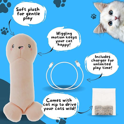 D&J Floppy Buddy Electric Interactive Moving cat Kicker Catnip Toy for Indoor Cats Pets Kittens Dogs