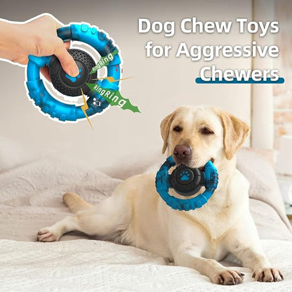 Pamlulu Tough Dog Toys for Aggressive Chewers, Indestructible Dog Toy for Large Dogs, Nylon Chew Toys for Medium Large Breed, Interactive Dog Toys to Keep Them Busy, Dog Birthday