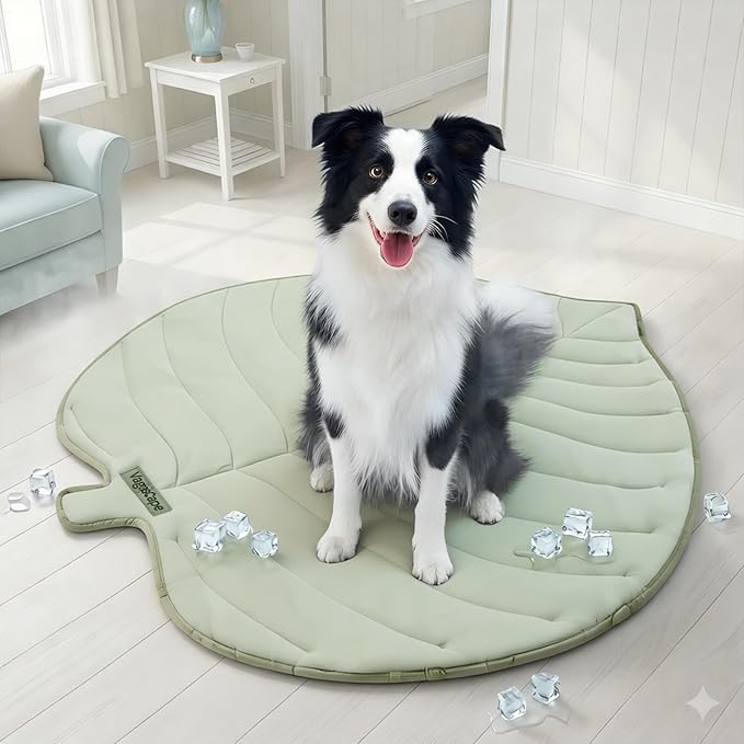 Vagascape Dog Cooling Mat, Washable Pet Cooling Mat, 35" x 33" Thick & Durable Large Cooling Mat for Dogs, Portable Foldable Premium Cooling Pad for Indoor, Outdoor, Travel, Camping, Patio and Beach