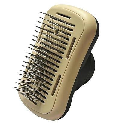 Pet hair blowing comb-Skin Friendly Grooming Tool for Dogs, Cats, and Puppies, Deshedding and Hair Removal for Long and Short Haired Pets (Beige+Dark Grey)