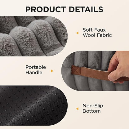 Joydeco Cat Couch for Pets, 30 inch Plush Pet Sofa, Cat Bed for Indoor Cats with Removable Washable Cover, Supportive Pet Sofa, Drak Grey