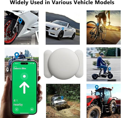 Mini GPS Tracker for Vehicles No Monthly Fee Magnetic GPS Tracker Full USA Coverage Hidden Car Locator Works with Apple Find My(iOS Only) with Magnetic Waterproof Case. (White)