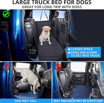 ABE Truck Floor Cover for Dogs,Dog Car Seat Cover for Back Seat,Seat Covers for Trucks,Dog Hammock for Truck,Back Seat Pet Cover for Dogs,Seat Cover for Truck F150/RAM1500/Silverado