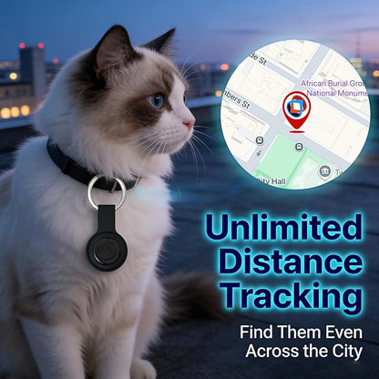 Pet GPS Tracker: A smart Collar with Real-time Location Tracking—no Monthly fees, no SIM Card Required, Real-time Tracking for Small Pets, Compatible with Android and iOS, 356-day Battery Life