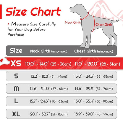 Eagloo Small Dog Harness No Pull, Service Vest with Reflective Strips and Control Handle, Adjustable and Comfortable for Easy Walking, No Choke Pet Harness with 2 Metal Rings, Red, XS