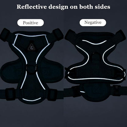 Wanheart Summer cat Chest Harness and Leash, Anti-Escape Adjustable Soft mesh cat Leash and Chest Harness Set for All Types of Cats cat Vests (Emerald, M)