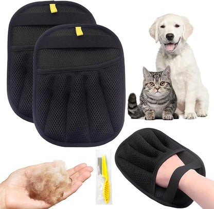 Pet Hair Remover Gloves, Electrostatic Removal Gloves for Pet Hair, Cat & Dog Hair Removal Tool for Furniture Couch