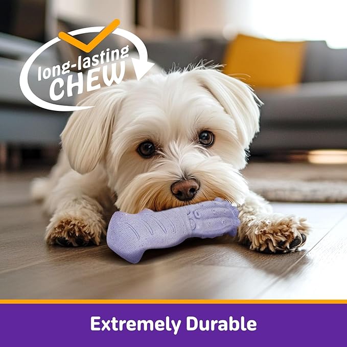 Kimee Dog Toys for Aggressive Chewers, 3 Pack Indestructible Dog Chew Toys, Super Chewer Toys with Tough Nylon Bacon Flavor for All Breed Sizes, Teeth Cleaning & Training, Boredom Relief