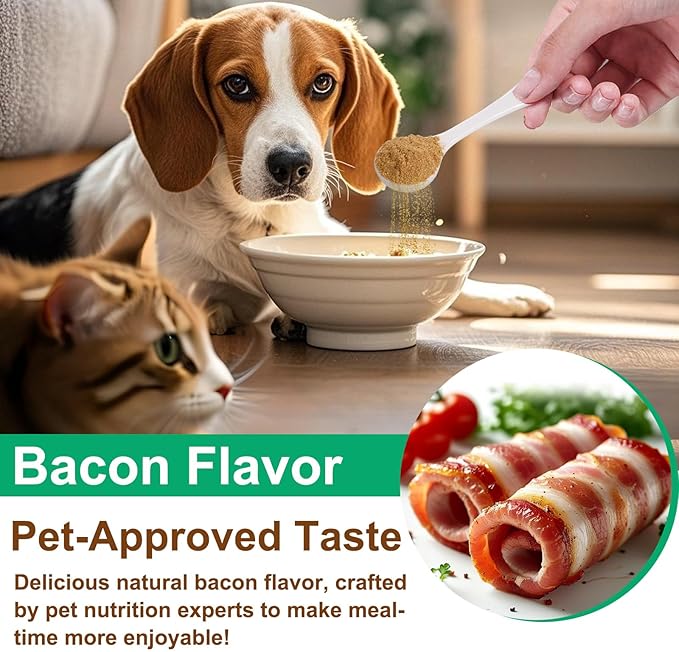 Mushroom Supplement Powder for Dogs & Cats, 2 Pack Turkey Tail Mushroom for Dog, Enriched with Antioxidants, Immune Support, Cellular Protection, Joint & Skin Support, Mushrooms Complex for Pets
