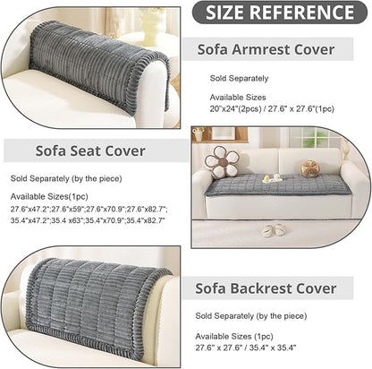 OstepDecor Washable Couch Cover for Dogs, Thick Pet Friendly Sofa Covers, Soft Couch Protector, Paw Cart Sofa Slipcovers, Cushion Protector for Leather, Sectional, Loveseat (35.4" x 35.4", Dark Grey)