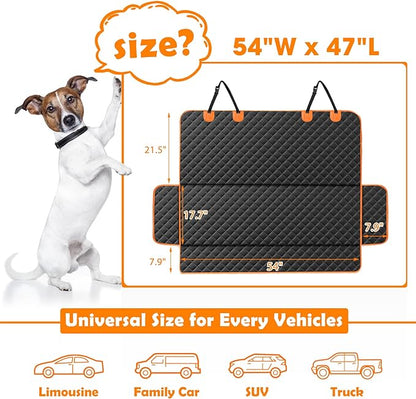 MIXJOY Dog Seat Cover for Back Seat Waterproof Dog Seat Covers for Cars, Car Seat Protector for Dogs, Nonslip Back Seat Cover for Trucks & SUV