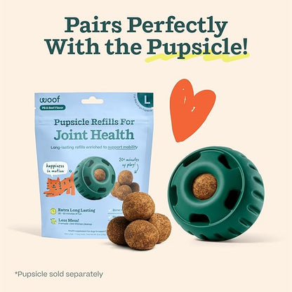 WOOF Hip & Joint Pupsicle Refill Pops - Dog Supplement for the Pupsicle Toy to Support Joint Health, Recovery, and Mobility - Small Pops