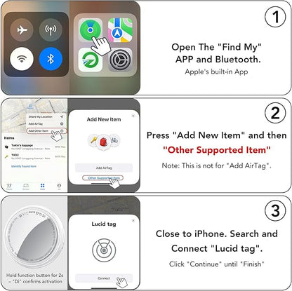 2026 New [Apple MFi Certified] (iOS Only) Tracker Tags-4 Pack, Bluetooth Tracker for Apple Find My, Replaceable Battery, Key Finder and Item Locator Smart Tag for Keys, Bags, Luggage, etc (White)