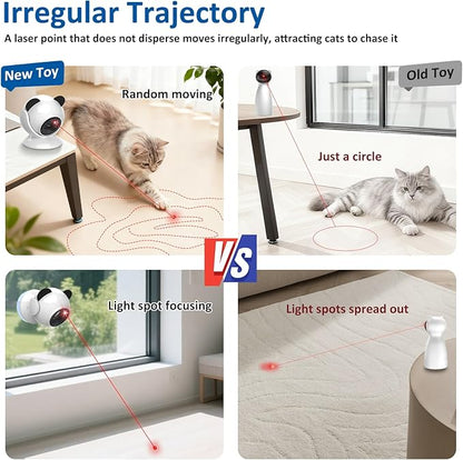Sofolor Laser Cat Toys for Indoor Cats, Automatic Cat Laser Toy with Random Trajectory, Suction Cup Design, Run Quiet, USB Rechargeable