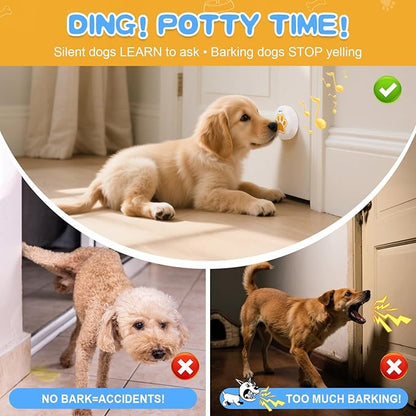 ChunHee Dog Bells to Go Outside - Bell for Dogs to Ring to Go Potty | Chew-Proof Dog Door Bell | 0-115dB Adjustable Volume & 28 Ringtones | Bells for Dog Training to Go Outside Without Barking