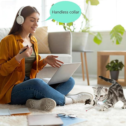 Automatic Laser Collar for Cats, Wearable Self-Play Cat Toy with Adjustable Angle & Flashing Mode, USB-C Rechargeable, Gifts for Indoor Cats