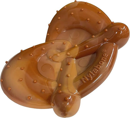 Nylabone Pretzel Power Chew Toy for Dogs, Dog Toys for Aggressive Chewers, Bacon & Peanut Butter Flavor, Small Dogs - Up to 25 Ibs, 1 Count