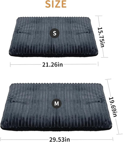Self-Warming Cat Bed Pad 4 Pack 30x20 inches Self-Heating Cat Bed Mat Thermal Blanket for Indoor Cats & Dogs Stripes Gray