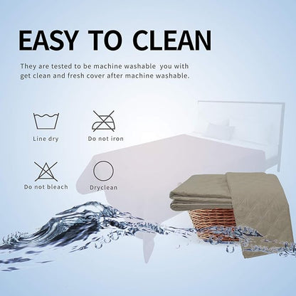 Easy-Going 100% Waterproof Dog Bed Cover, Non-Slip Pet Blanket for Furniture, Washable Couch Cover, Repleasement Sofa Cover (120X82 in,Beige)