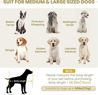 Elevated Dog Sofa with Backrest and Armrests, Button Tufted Dog Couch Bed with Soft Cushion for Medium Dogs, Stylish Lounging Bed Pet Couch Chair, 60Lbs Weight Capacity, Beige