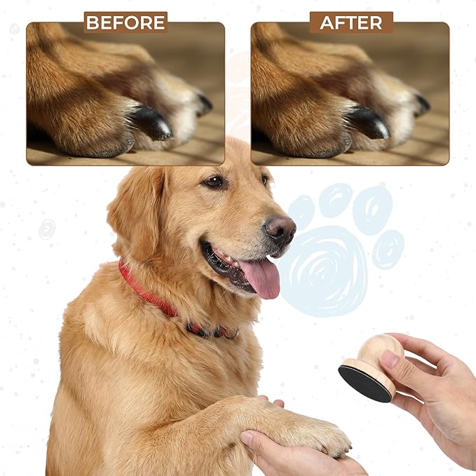 Dog Nail File Board Dog Nail Scratch Board Pad with 3 PCS Replaceable Filing Disc Wooden Scratchs Pad with Professional Pet Nails Clipper Cat Nails Trimmer for Cats, Dogs