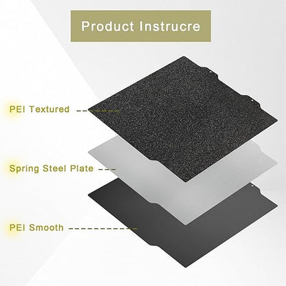 184mm Smooth PEI & Textured PEI 3D Printing Bed Adhesive Build Plate – Compatible with Bambu Lab A1 Mini