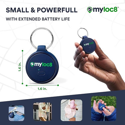 GPS Tracker for Kids with SOS Button – Real Time Tracking Device for Kids, Backpack, Keys - Smart Alerts - Long Battery Life Locator Tag – Android & iOS Compatible (12-Mo Subscription Included)