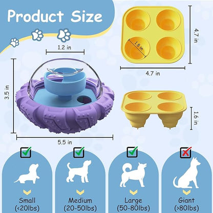 YINEYA Interactive Dog Toy, Feeder Toy with Adjustable Treat Dispensing & DIY Frozen Treats, Dog Enrichment Toys to Keep Them Busy and Mental Stimulation