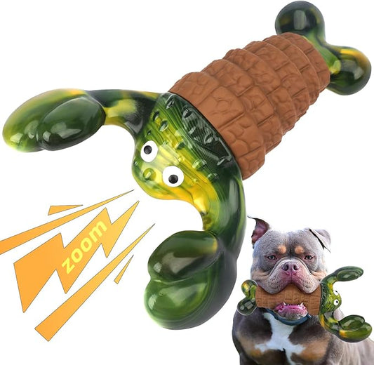 BIKIISEN Squeaky Dog Toys for Aggressive Chewers for Large Dogs, Interactive Dog Chew Toy to Keep Them Busy, Indestructible Squeaky Dog Toys, Tough Toy for Medium/Large Dogs (Green)