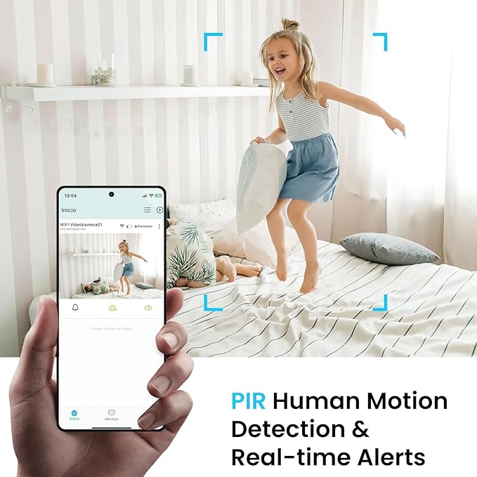 2026 Upgraded 4K Security Camera, 5GHz WiFi Indoor Camera, Free Cloud Storage, Home Security Camera with Night Vision, Motion Sensor, Long Battery Life, Motion Detection, Wireless Surveillance Cam